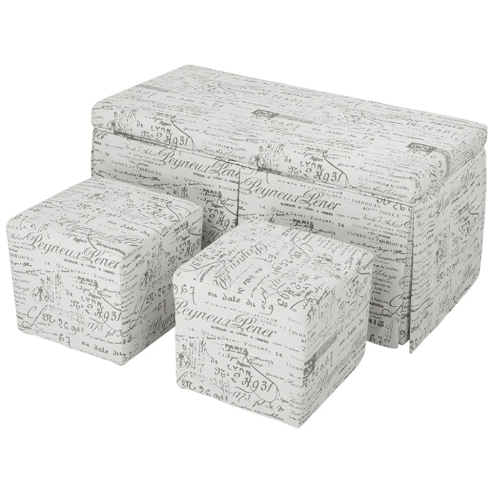 Online Get Cheap Storage Ottoman Bench -Aliexpress.com Alibaba Group LANGRIA Beige 3-Piece French Script Patterned Fabric Storage Bench and Cube Ottoman Set Footrest - Online Get Cheap Storage Ottoman Bench -Aliexpress.com Alibaba Group