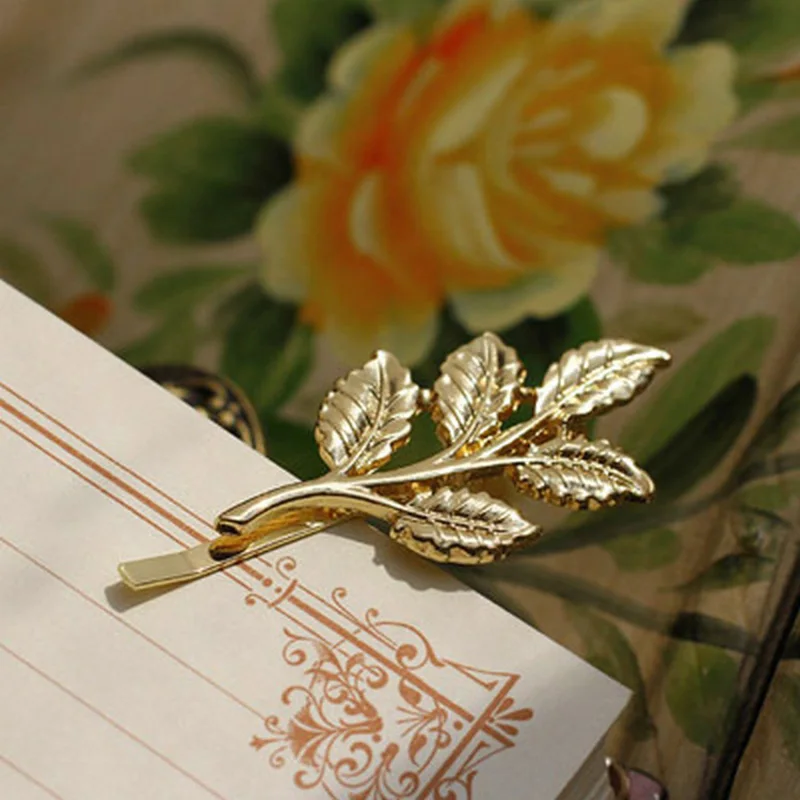 Винтажные Афина листья оливковой ветви шпильки для невесты элегантные золотые серебряные заколки для волос женские девушки украшения для волос