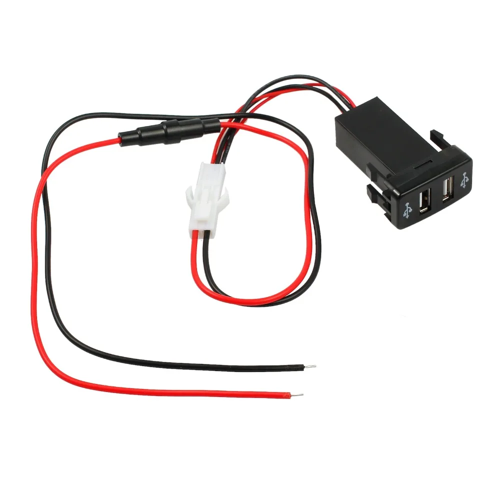 Autooutlet 1.2A/2.1A двойной порт 2 USB 12V в автомобильный разъем Зажигалка зарядное устройство адаптер для Toyota