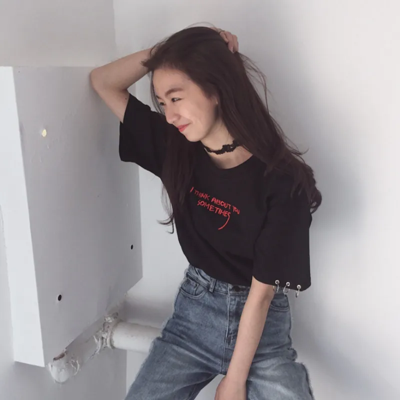 Fashion Blusas 2018 Summer Best Friends T Shirt Korean Ulzzang Harajuku Embroidery Short Sleeve T-shirts Women Casual Top Shirts Fashion Blusas 2018 Summer Best Friends T Shirt Korean Ulzzang Harajuku Embroidery Short Sleeve T-shirts Women Casual Top Shirts
