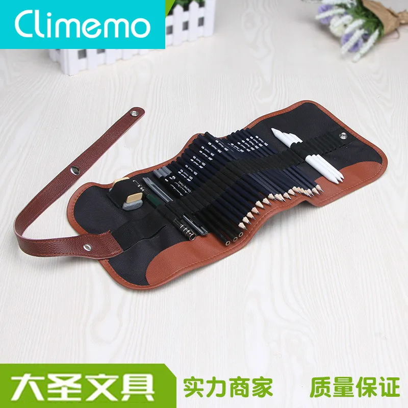 

Climemo Professional Sketch Pencil Set with Rolling Canvas Bag Multifunctional Drawing and Painting Tool for Students