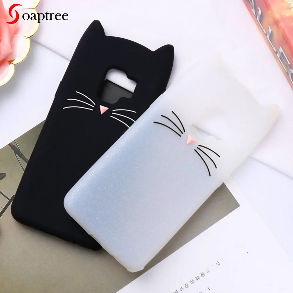 

Case For samsung galaxy S9 S8 plus S6 S7 edge S5 Case 3D Cute Animal Cat Ear Silicone Case For samsung galaxy J3 J5 2016 J7 2017