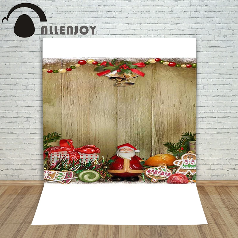 

Christmas children's photo background Santa Claus gift bell lights backdrop photography vinyl shoots photo new year