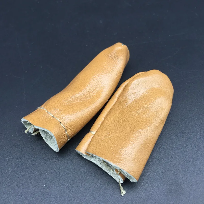 2Pcs Leather Finger Cots Felting Needle Tool For Finger Thimble Cover