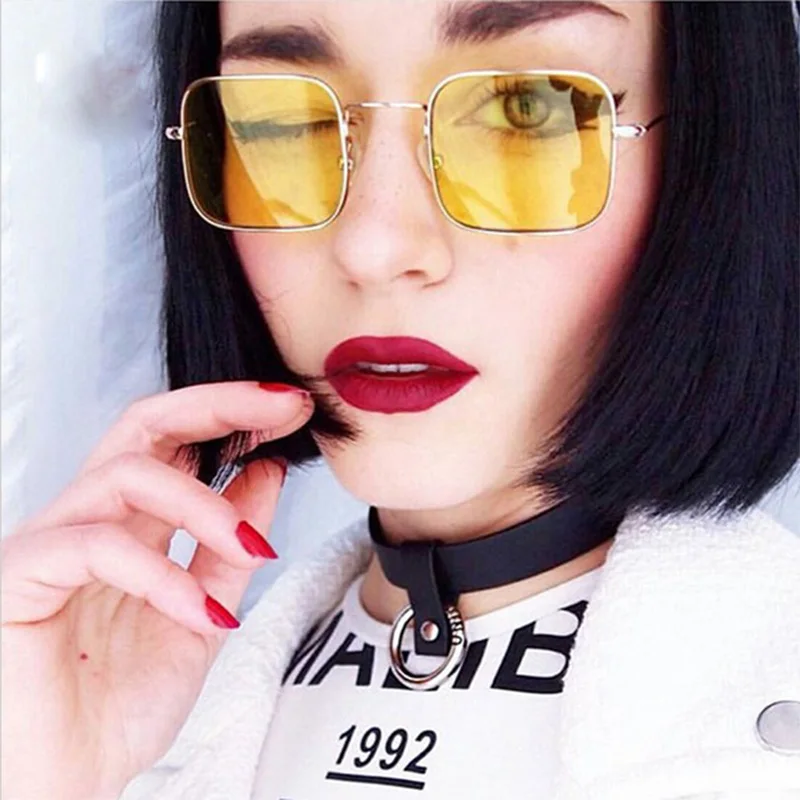 

SO&EI Retro Women Light Weight Women Sunglasses Men Design Fashion Men Vintage Square Vintage Steampunk Sun glasses 3546