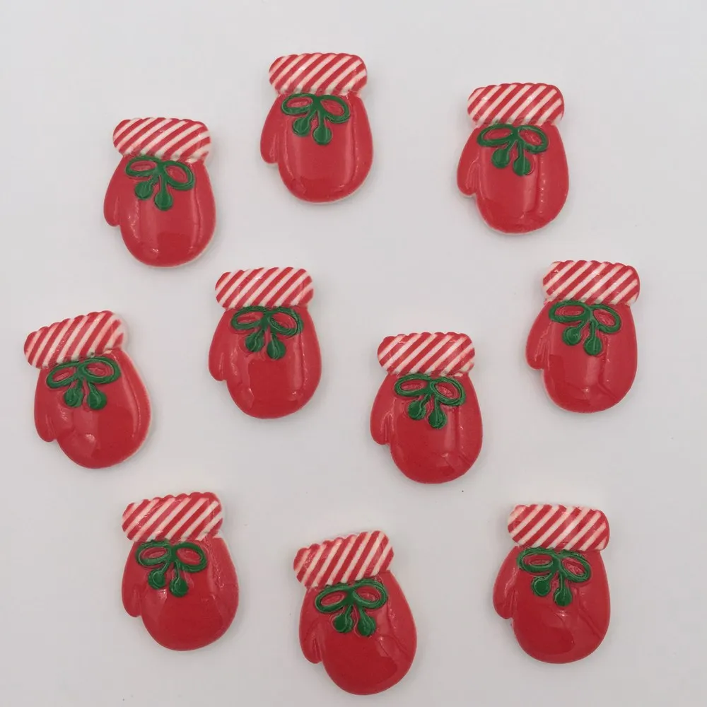 

Resin 100pcs Hand Painting Chrismas Gloves Flatback Stone/Children Scrapbook Diy Craft K067*10