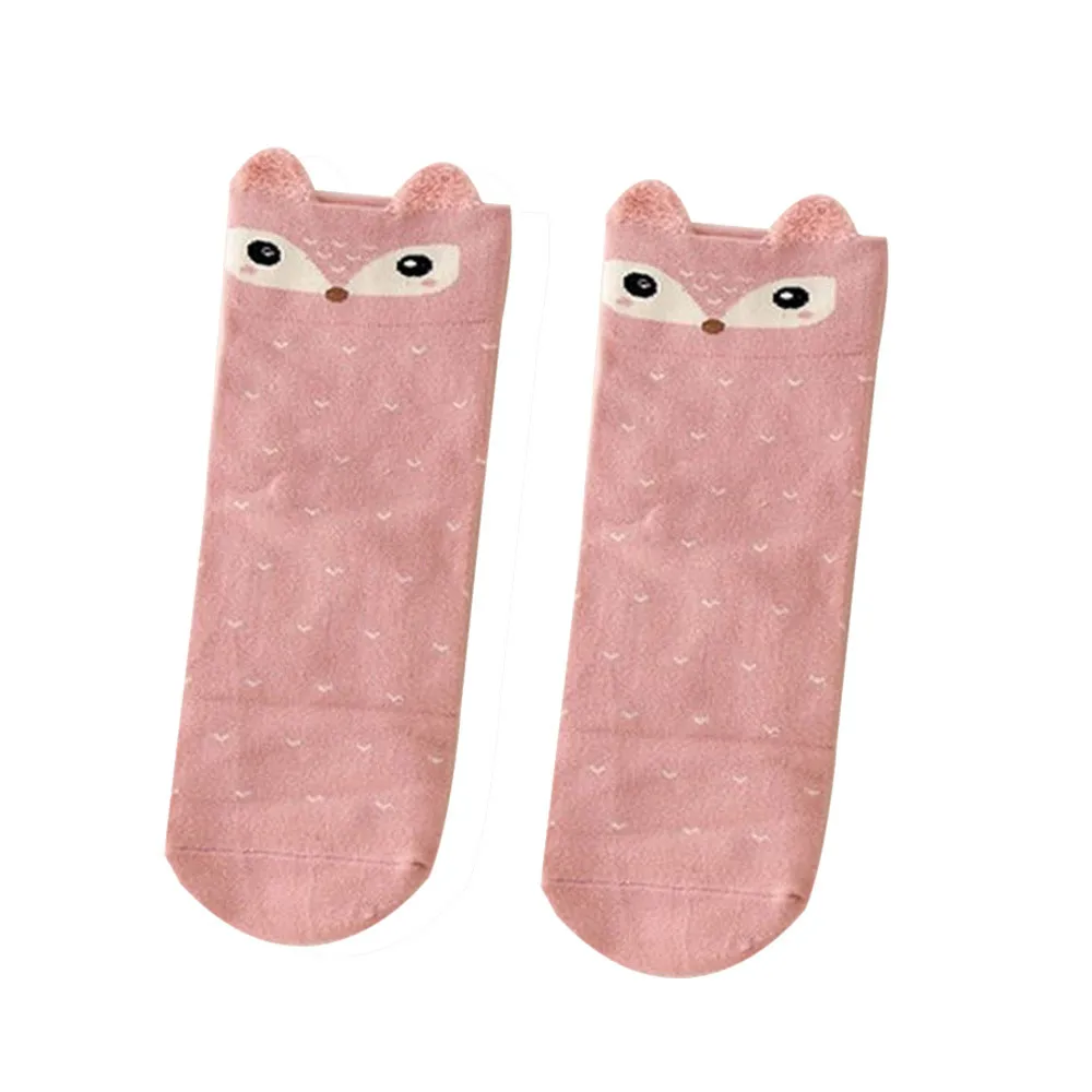 Новые модные милые женские носки с животными из мультфильмов повседневные теплые мягкие носки до лодыжки из хлопка для девочек W708