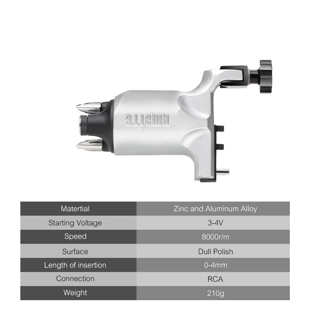 1 шт. Регулируемая Ротари татуировки Machine Gun сильный 10 Вт двигателя для 8000r/m мощный ход прямой привод RCA шнур maquinas де tatuaje