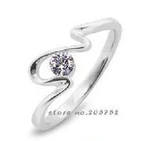 

New Ring 2012 For Women Ring 925 Zircon Sets Jewelry 925 Pure Sterling Silver Gift White Zircon Free Shipping
