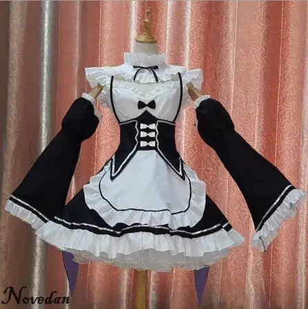Ram/Rem Косплей Re:zero Kara Hajimeru Isekai Seikatsu Re Life In a Different World Kawaii Sisters костюм горничной платье