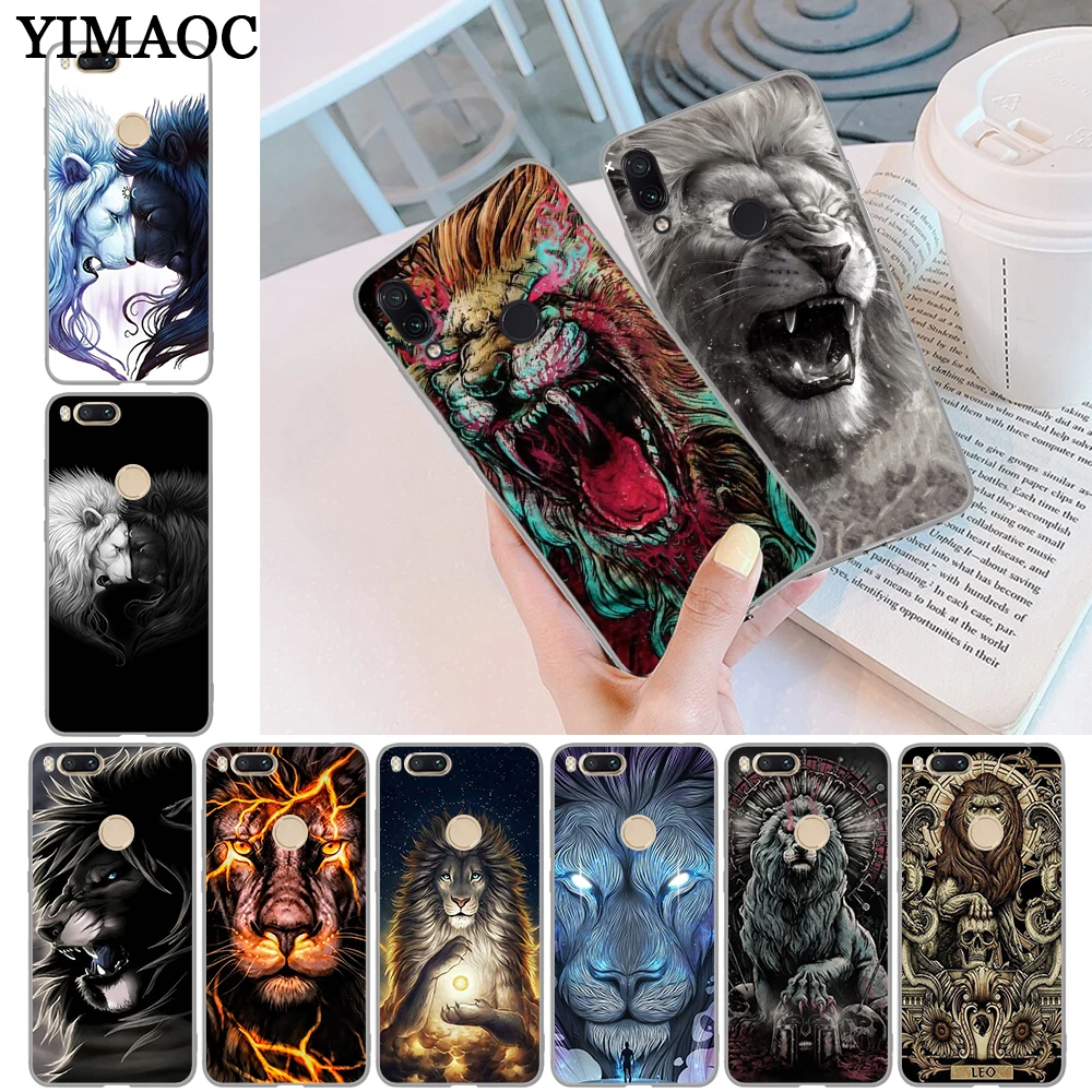 

YIMAOC cool lion animal Cub Luxury Quality Soft Silicone Case for Xiaomi Redmi Note 4 4A 4X 5 Plus 5A Prime 6 Pro 6A S2 7