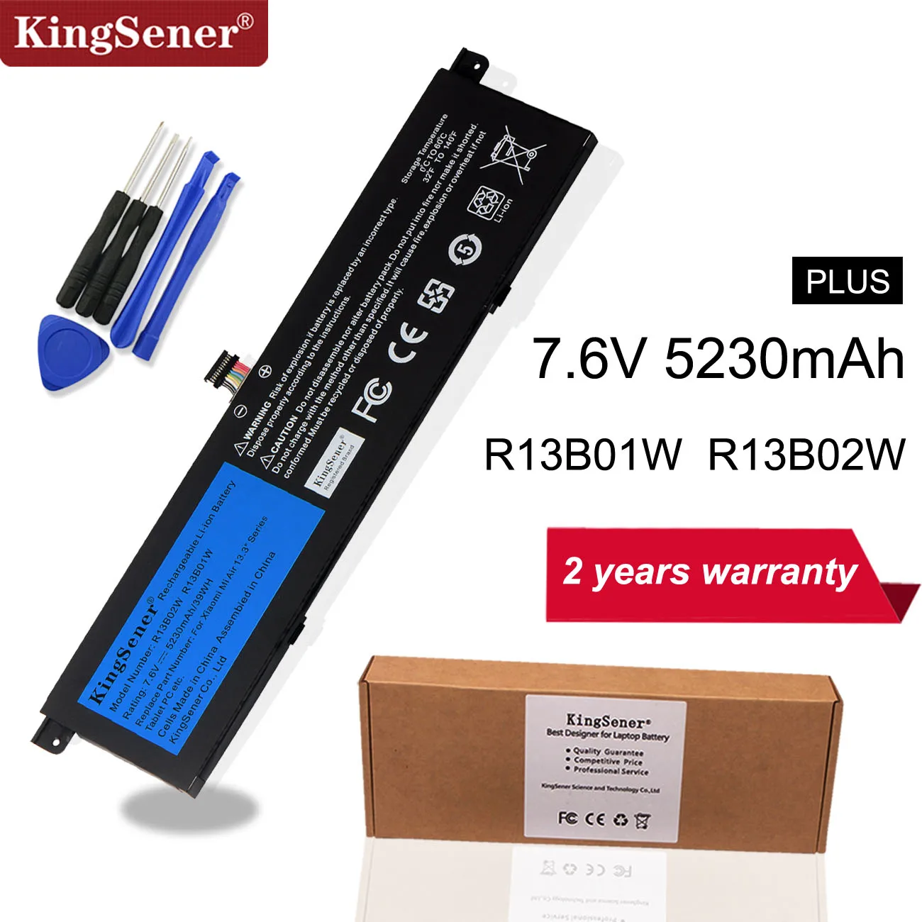 Продажа Kingsener 7,6 V 5230mAh Новый R13B01W R13B02W Аккумулятор для ноутбука для Xiaomi Mi Air 13,3