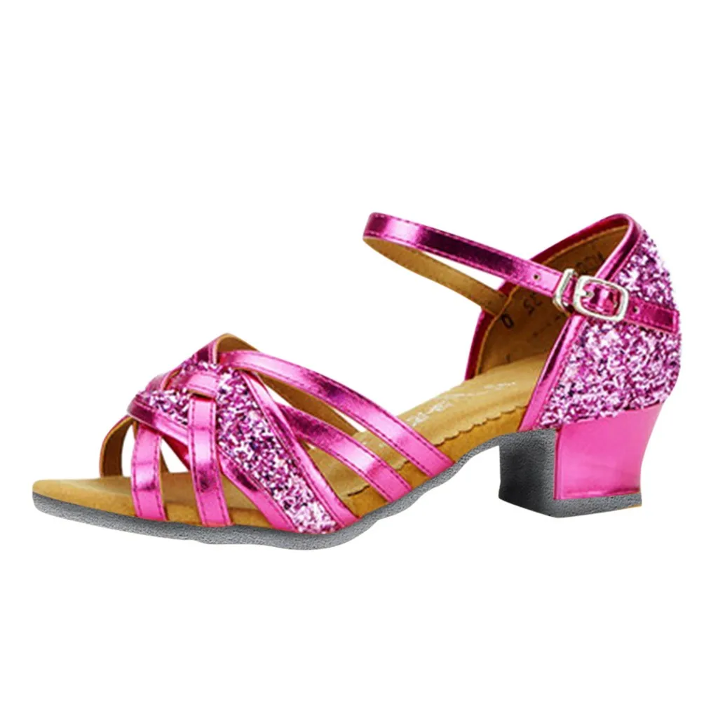 

Women Fashion Square heel Pointed Toe Dancing Rumba Waltz Prom Ballroom Latin Salsa Dance Shoes Sandals Sandalias Mujer 2019