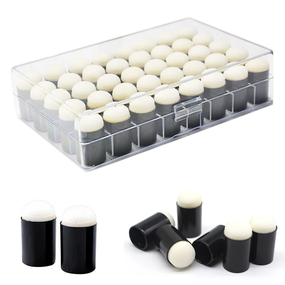 

40pcs Scrapbooking Tool Finger With Box Paint Craft Stamping Multifunctional Sponge Daubers Handmade Kids DIY Ink Pad