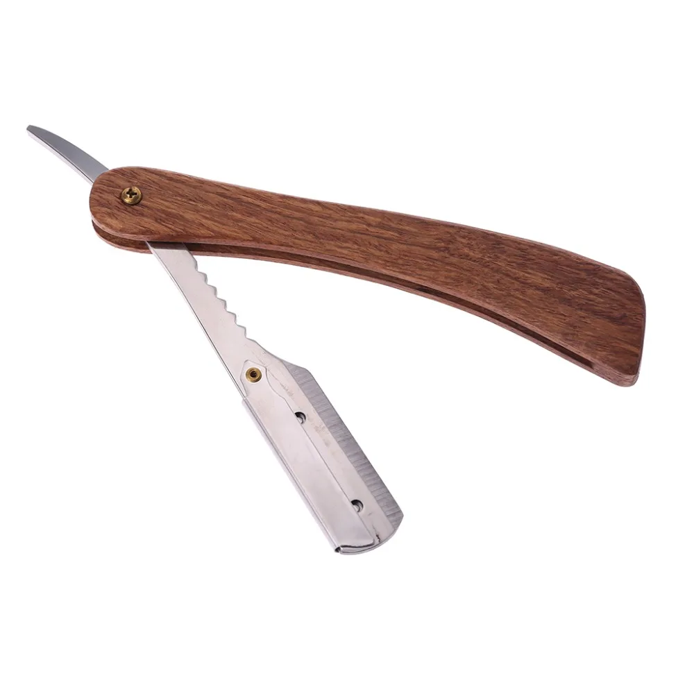 Складной бритвенный прямой край Парикмахерская бритва лезвие из нержавеющей стали бритвенный нож