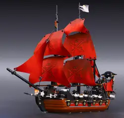 Фильм серии 16009 Королева Анна мести Пираты Карибского моря строительные блоки кирпичи 4195 модель детской игрушки рождественские подарки