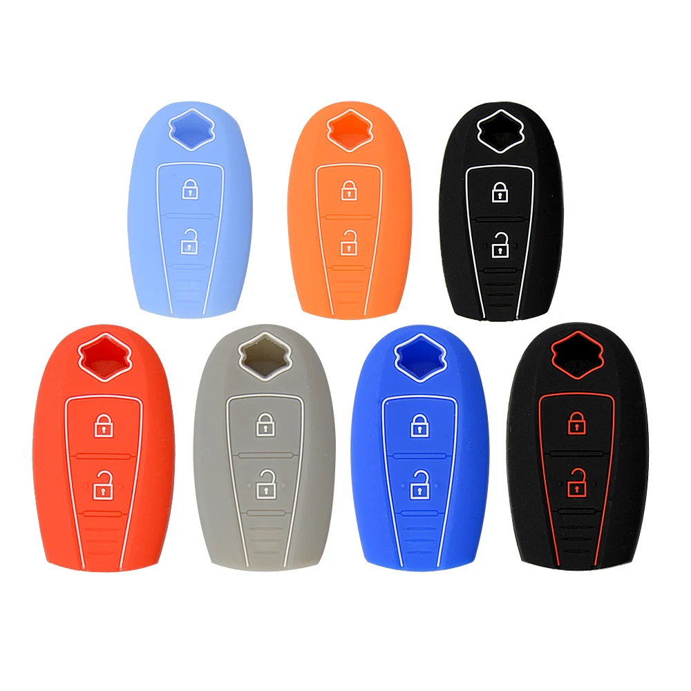 2 buttons silicone car key shell for Suzuki 6