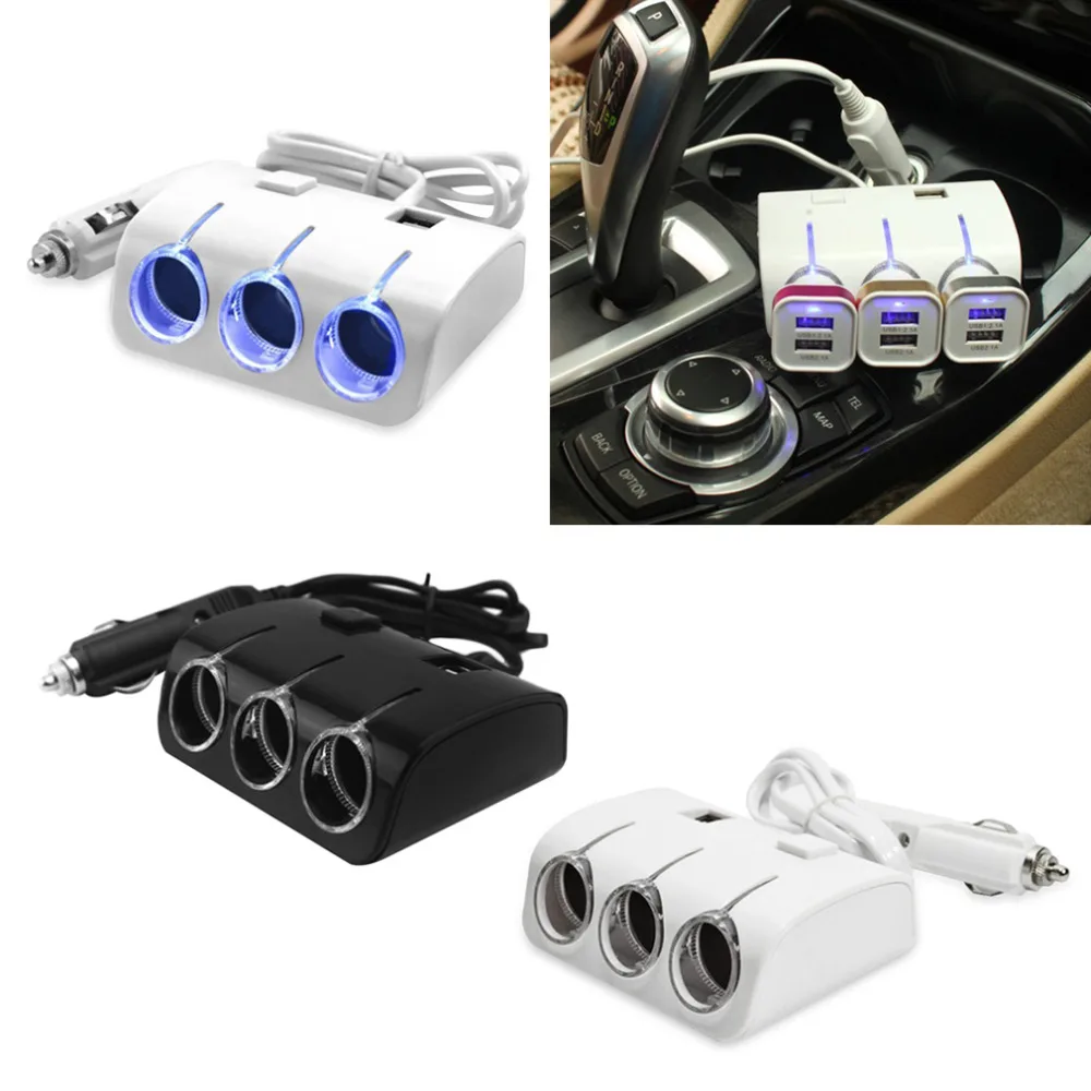 Buy New Universal 3 Way Auto Car Cigarette Lighter Socket Splitter 3
