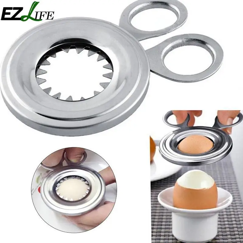 

EZLIFE Creative Eggshell Opener Stainless Steel Egg Scissors Eggshell Cutter Boiled Egg Topper Cutter Practical Kitchen Tools