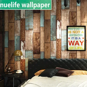 

Retro Woodgrain Pattern Wallpaper Bar Cafe Restaurant Hairdressing Barber Clothing Store Living Room TV Background Wall Paper