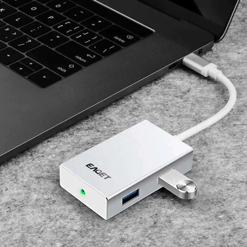 EAGET CH11 4 порта концентратор USB Type C Мульти 3 0 док станция для зарядки адаптер