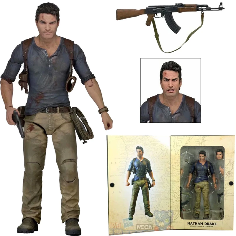 7 дюймов 18 см NECA Uncharted 4 вор конец цифры с рисунками &quotНейтан Дрейк&quot фигурка
