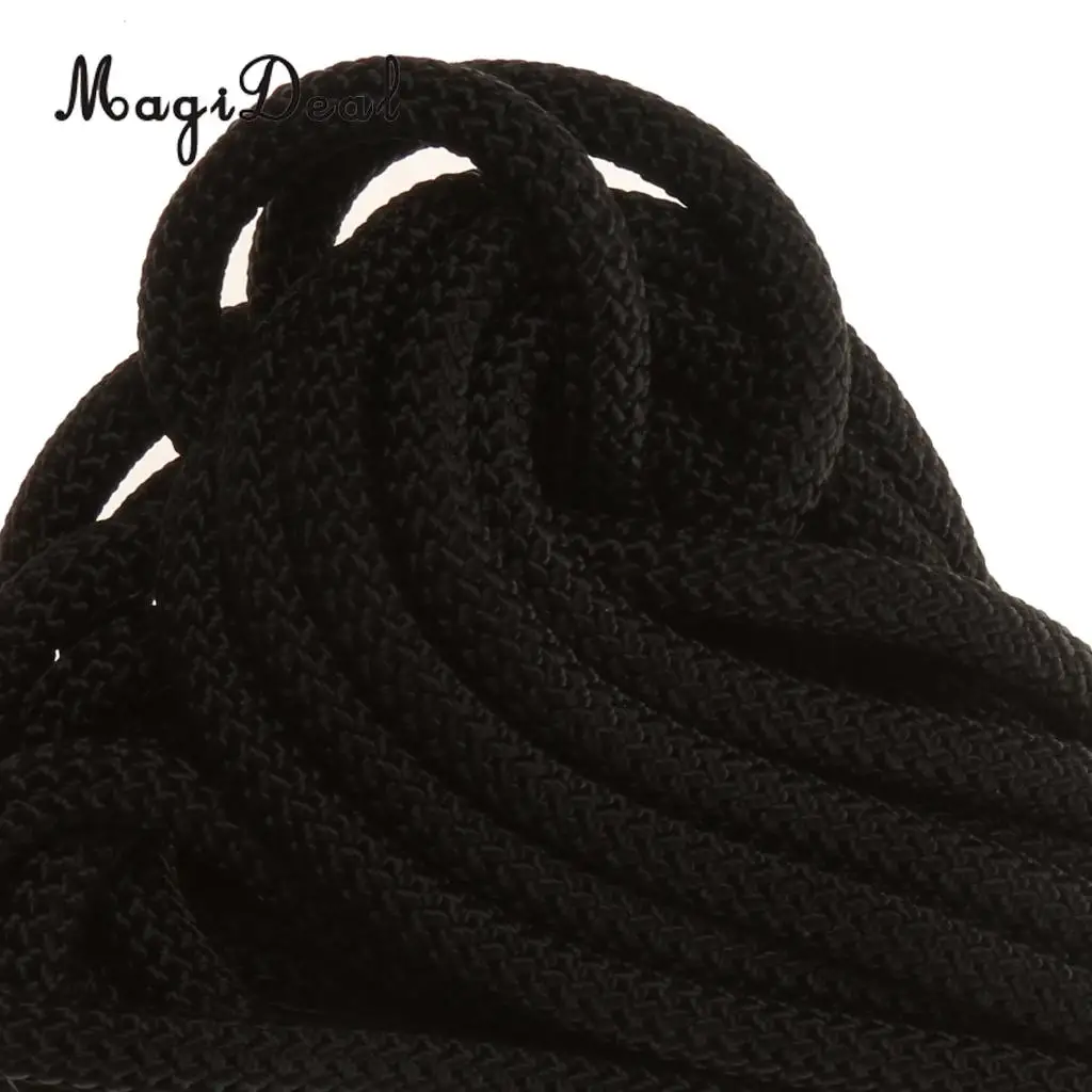 MagiDeal Utility 8mm Climbing Safety Sling Rappelling Rope Auxiliary Cord Black 10/20/30/40m for Expedition Climbing Caving Work