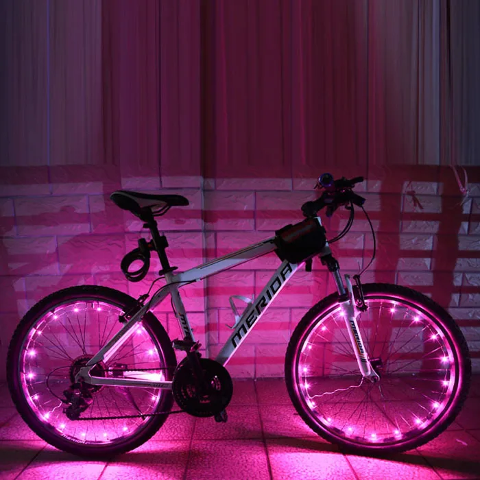 Cheap 2M/20LED Motorcycle Cycling Bike Bicycle Wheels Spoke Flash Light Lamp Impression Riding A01 Cycling Wheel 5 colors new A30517 1