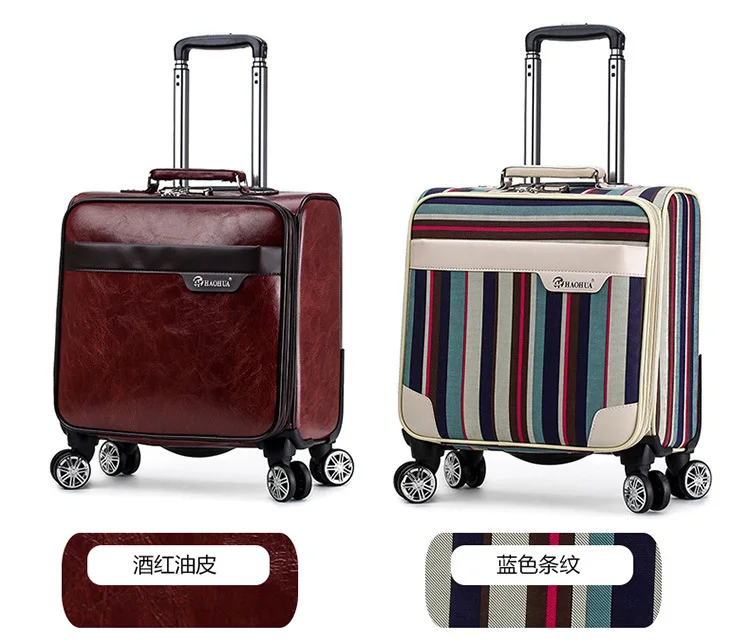 Unisex Business Travel Rolling Luggage Spinner Wheels 18 inch Suitcase Airplane Clothing Carry On Trolley Luggage (19)