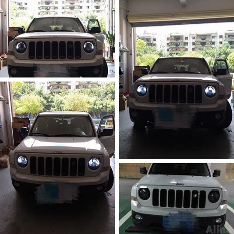 1 комплект Высокий Низкий Луч светодиодный фонарь с светодиодный DRL Halo парковочный свет подходит Jeep Патриот 2011- модифицированный
