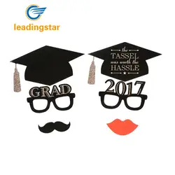 Leadingstar 20 шт. реквизит для фотосессии селфи DIY реквизит для 2017 Выпускной партии, Бумага красные губы, борода смешно, докторантуры шляпа ect zk10