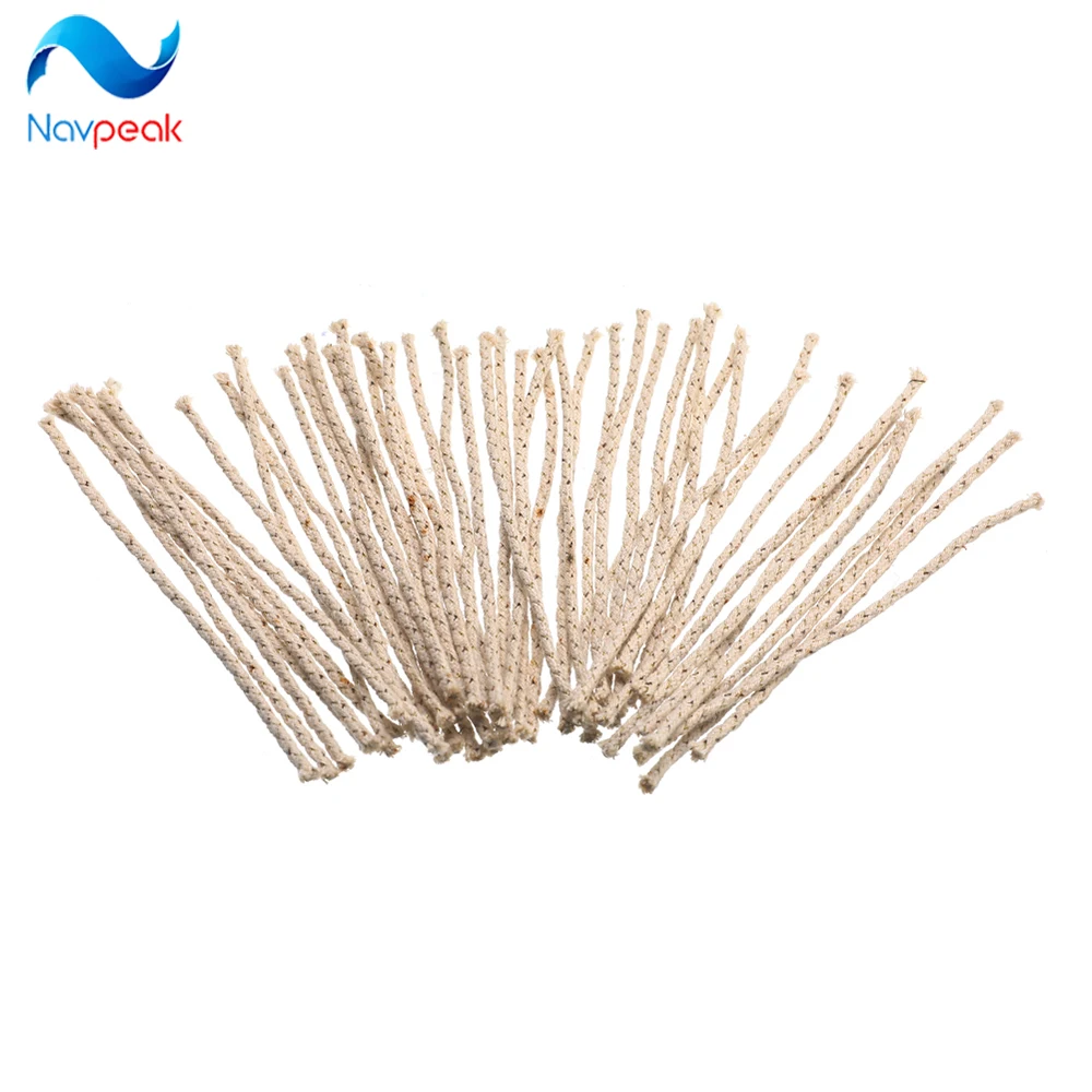 

50pcs/Set Copper Wire Lighter Cotton Core Wick Kerosene Oil Lighter Accessories Replacement for Petrol Lighter Fire Starter Bulk