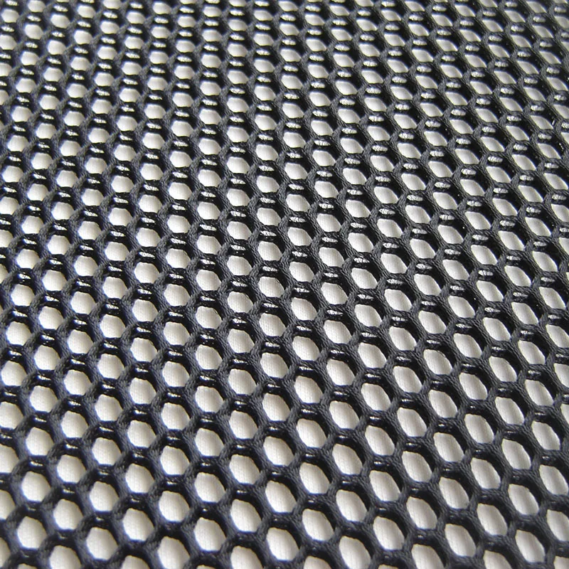 1 Yard French Classic Black Hexagon Mesh Fabric High Quality