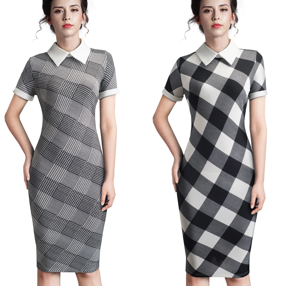 Платье миди Nice forever женское обтягивающее с отложным воротником|work dress|midi dressbodycon midi