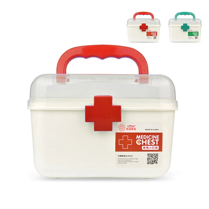 

New Portable Pill Box Pill Case Splitters Organizer Multi-layer Medicine Box Plastic Medical Storage Container Box Handle