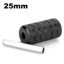 25 мм черный нескользящий алюминиевый сплав татуировки ручка с трубкой питания