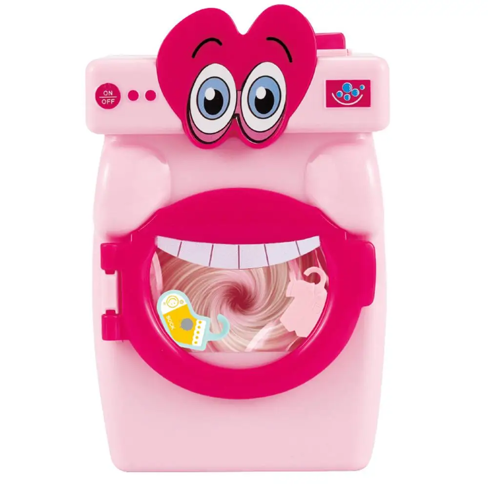 

Mini Washing Machine Toy Educational Simulation Big Mouth Washer Play House Toys for Kids Children