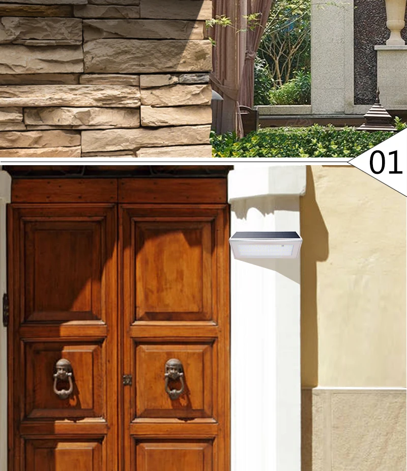 Upgraded Radar Motion Sensor 48LEDS 800lm Aluminum Solar Lamp Garden Home Outdoor Wall Light Waterproof Lighting Lights Lamps solar stake lights