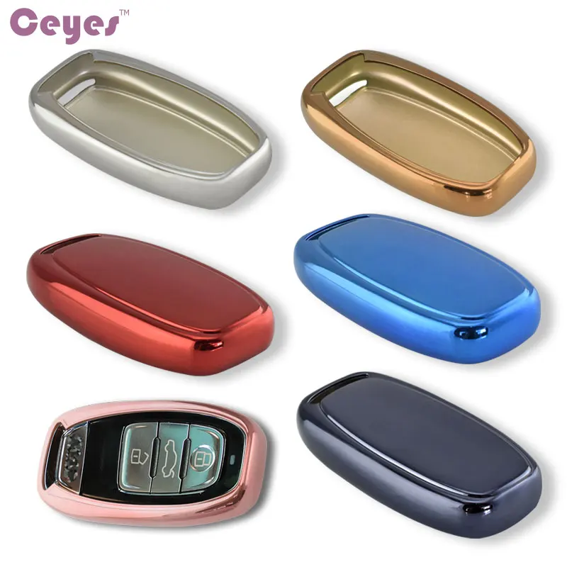 

Ceyes Auto Car Styling Soft TPU Colorful Protective Covers Shell Sticker Case For Audi A4 A4L A5 A6 A6L Q5 S5 S7 Sq5 Car-Styling