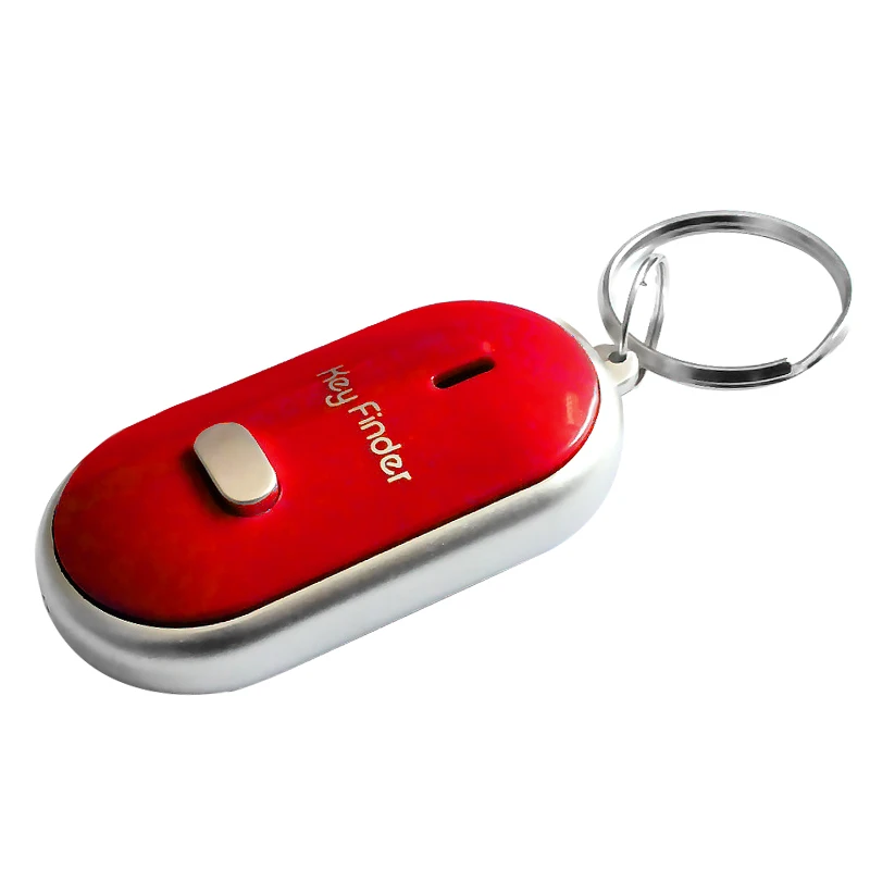 LED Key Finder Locator Find Lost Keys Chain Keychain Whistle Sound Control Plastic Wireless Whistle Key Finder Locator Tracker