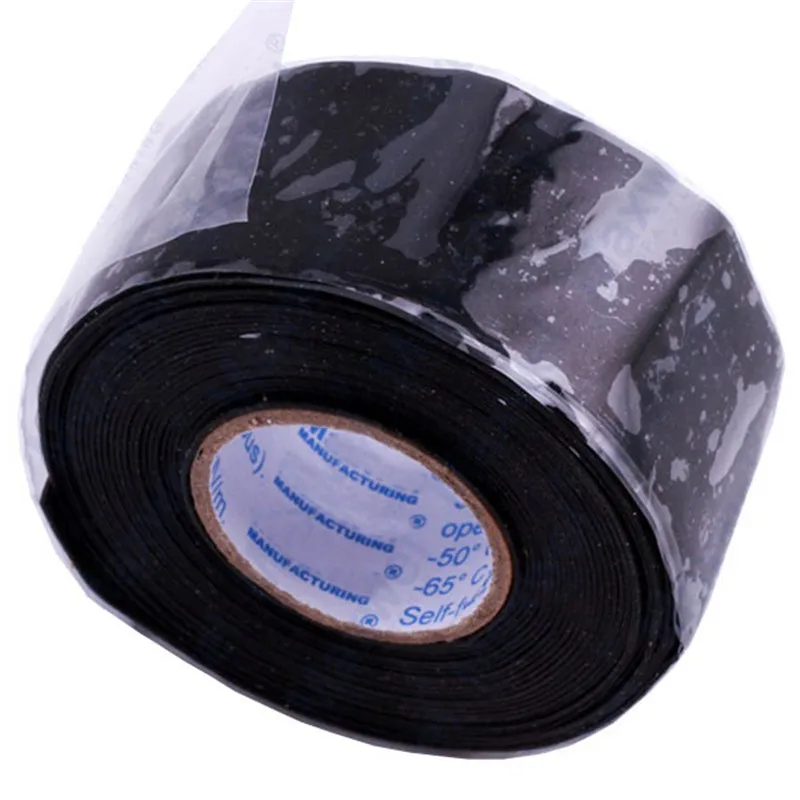 

New Useful Waterproof Black Silicone Performance Repair Bonding Rescue Self Fusing Wire Hose