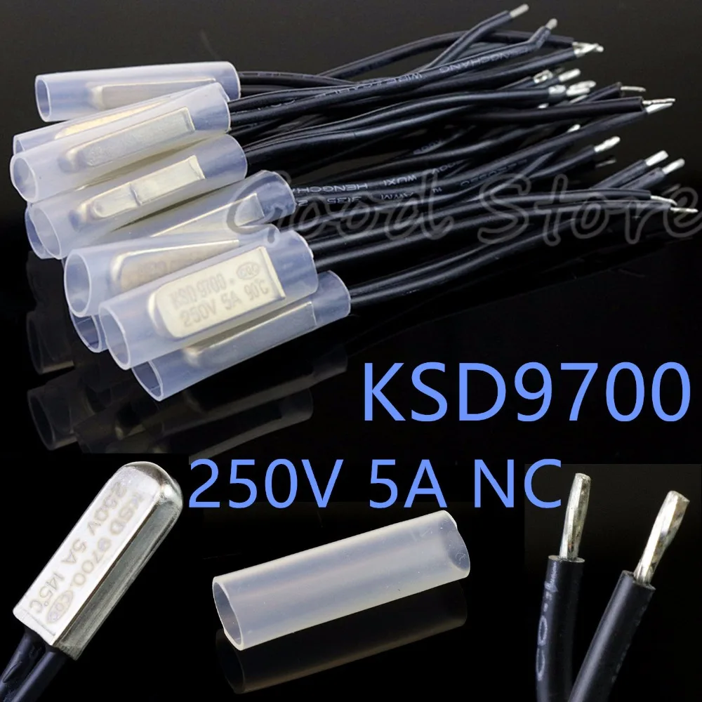 1 шт. NC KSD9700 250 В 5A 40 ~ 155 градусов биметаллический дисковый переключатель