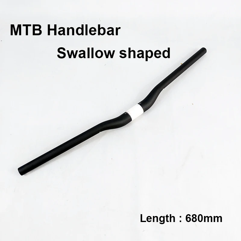 

Free shipping Knights Swallow Shaped handlebar carbon fiber bicycle handlebar matt finish mountain bike carbon handlebar 680mm