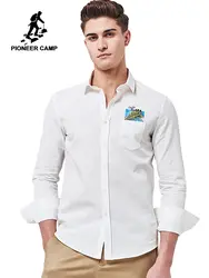 Пионерский лагерь рубашки Для мужчин высокого качества рубашка с принтом мужской бренд одежды модная одежда с длинными рукавами