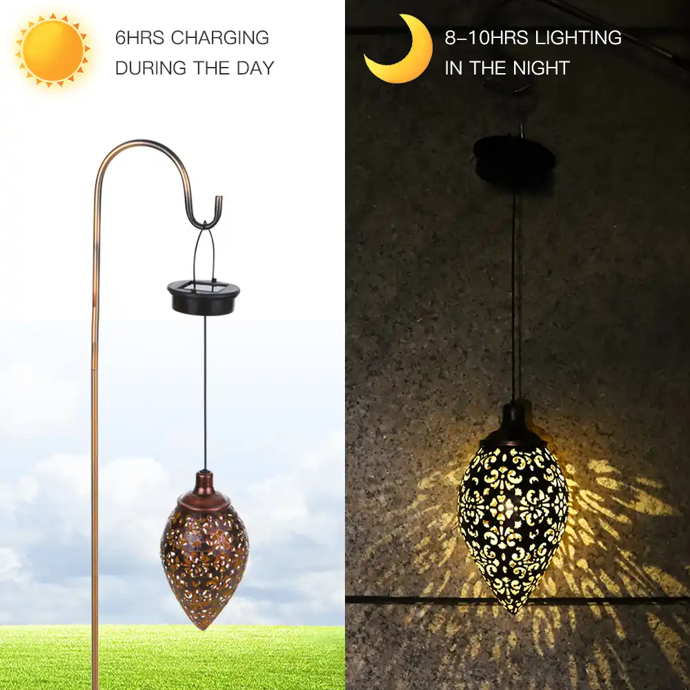 Waterproof Solar Garden Light Solar Powered Lamp Hanging Led Ceiling Light Solar Light Decorative Lighting Lantern Yard Pathway Solar Lamps Aliexpress
