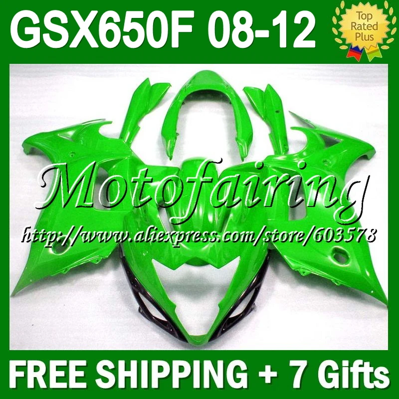 

7gifts For SUZUKI all green GSX650F 08-12 GSX 650F GSX650 F GSXF650 #33 08 09 glossy 10 11 12 2008 2009 2010 2011 2012 Fairing