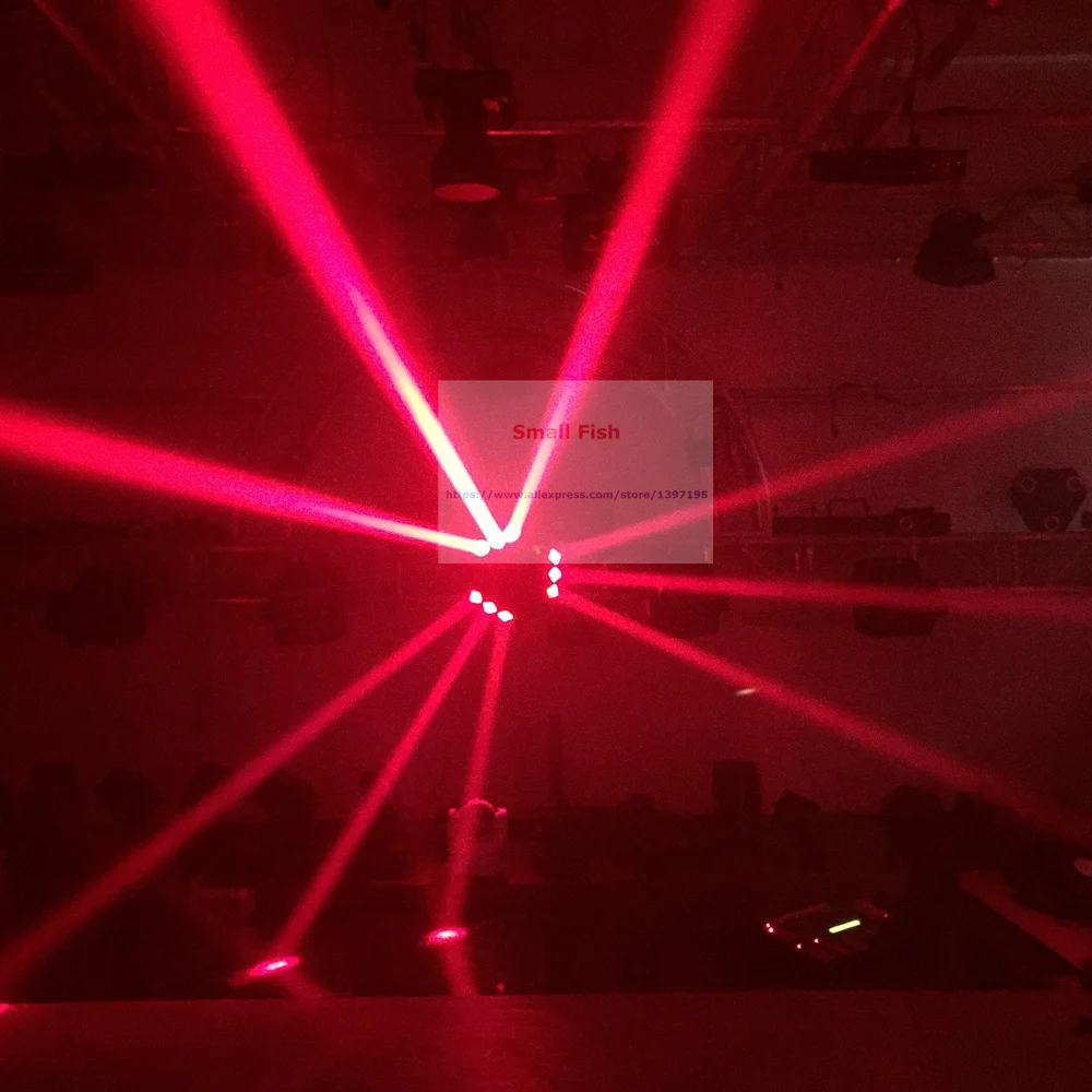 Feixe de Luzes com 12 e 43 Canal de Transporte Venda Quente! 1 Pcs Moving Head Luz Mini Led Aranha 9x3 w Rgb Full Color Dmx Rápido 15 Efeito de Iluminação de palco