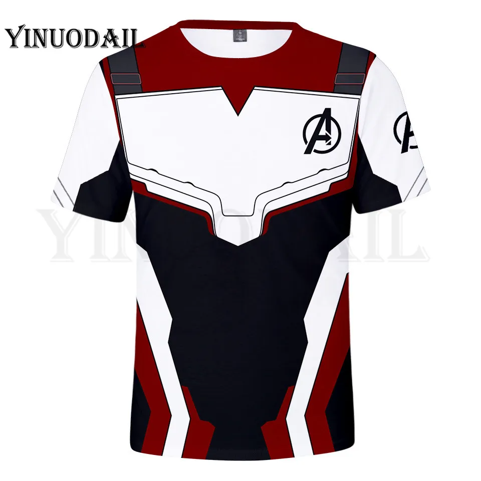 

Men and Women T shirts The Avengers Endgame Hooded T-shirt Superheroes Battle Suit Captain Streetwear Cosplay Costume T-shirt