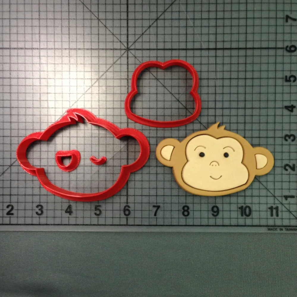 Сделанный на заказ 3D Печатный животный детский обезьянка помадка кекс Топ формочка для печенья набор