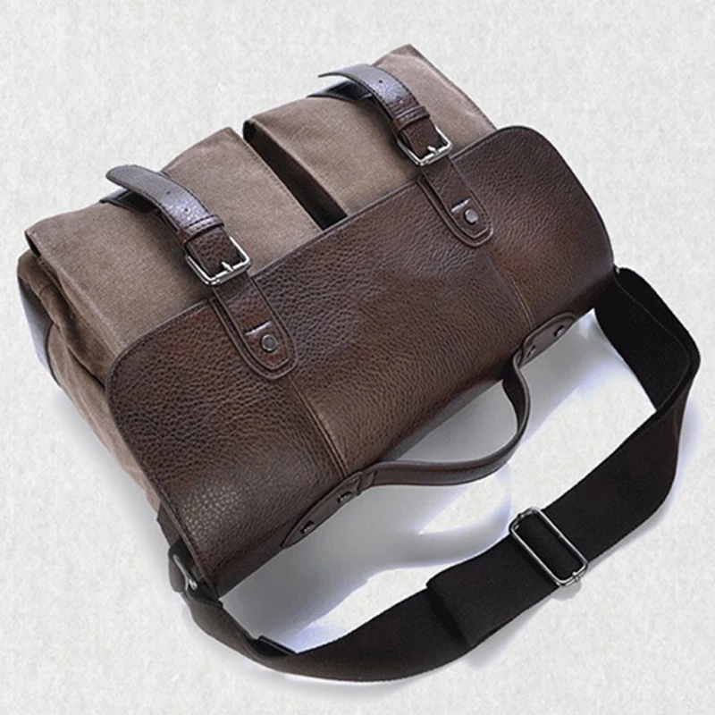 Британский портфель, Ретро стиль, мужские сумки-мессенджеры, мужские дорожные сумки, холщовая кожаная сумка, мужской портфель, сумки на плечо